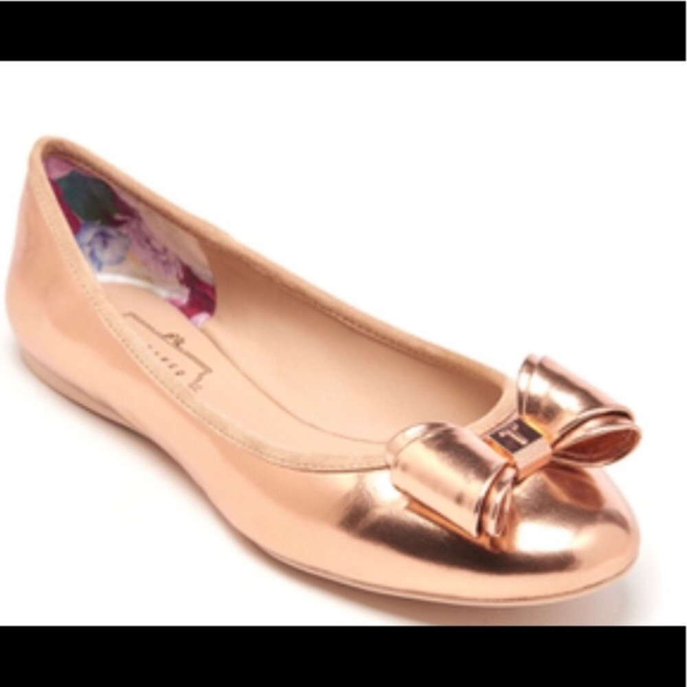 Ted Baker metallic ballet flat